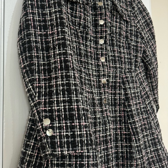 Laundry by Shelli Segal Women's Fit and Flare Plaid Fabric Jacket - Picture 6 of 8
